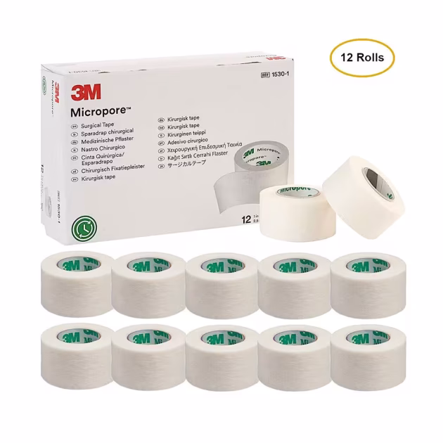 3M Micropore Leucoplast Chirurgical - 2.5cm x 9.1m - imagine 2