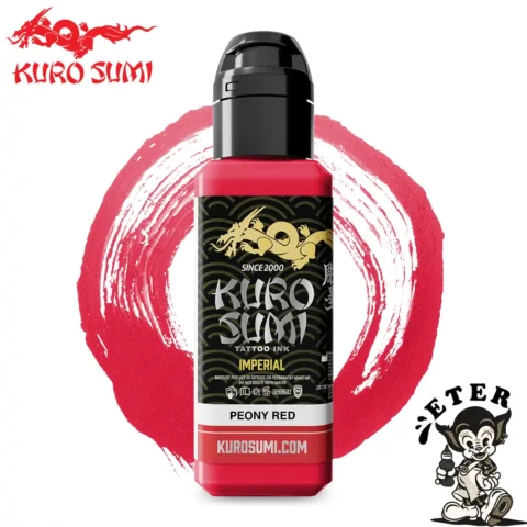 Kuro Sumi Imperial Tattoo Ink - Peony Red tus tatuaj