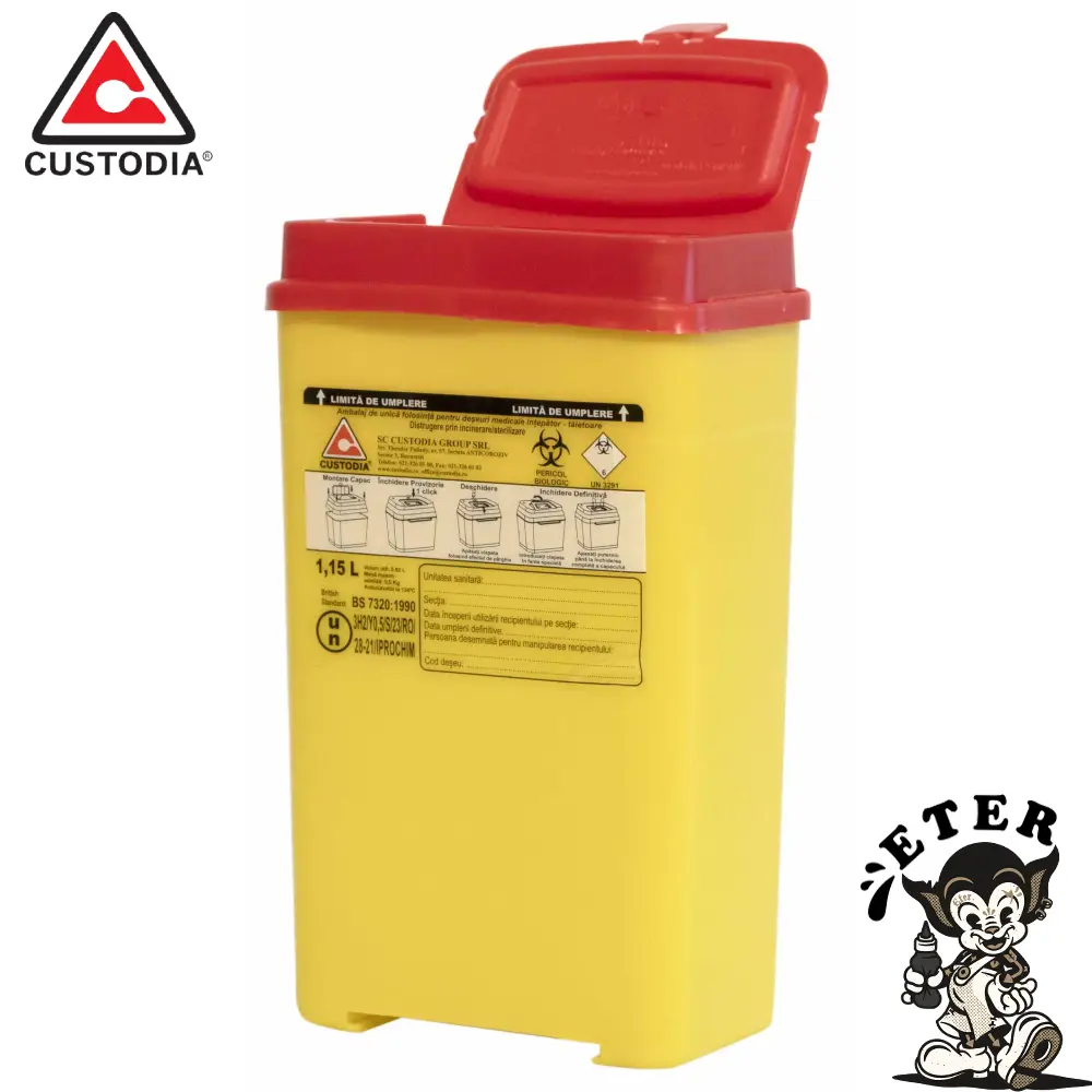 CUSTODIA - Recipient Polipropilena/Carton Deseuri Intepatoare