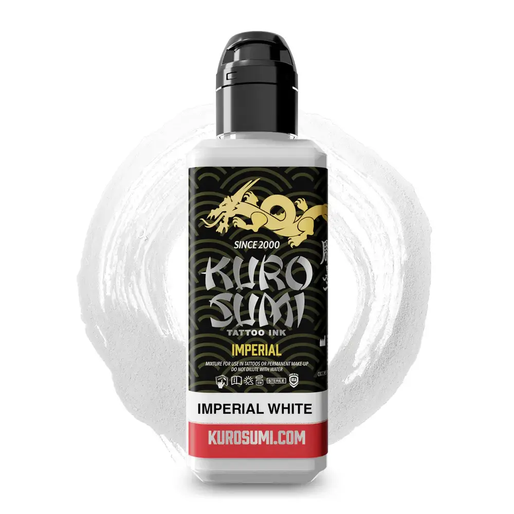 Kuro Sumi Imperial Tattoo Ink - White - imagine 2