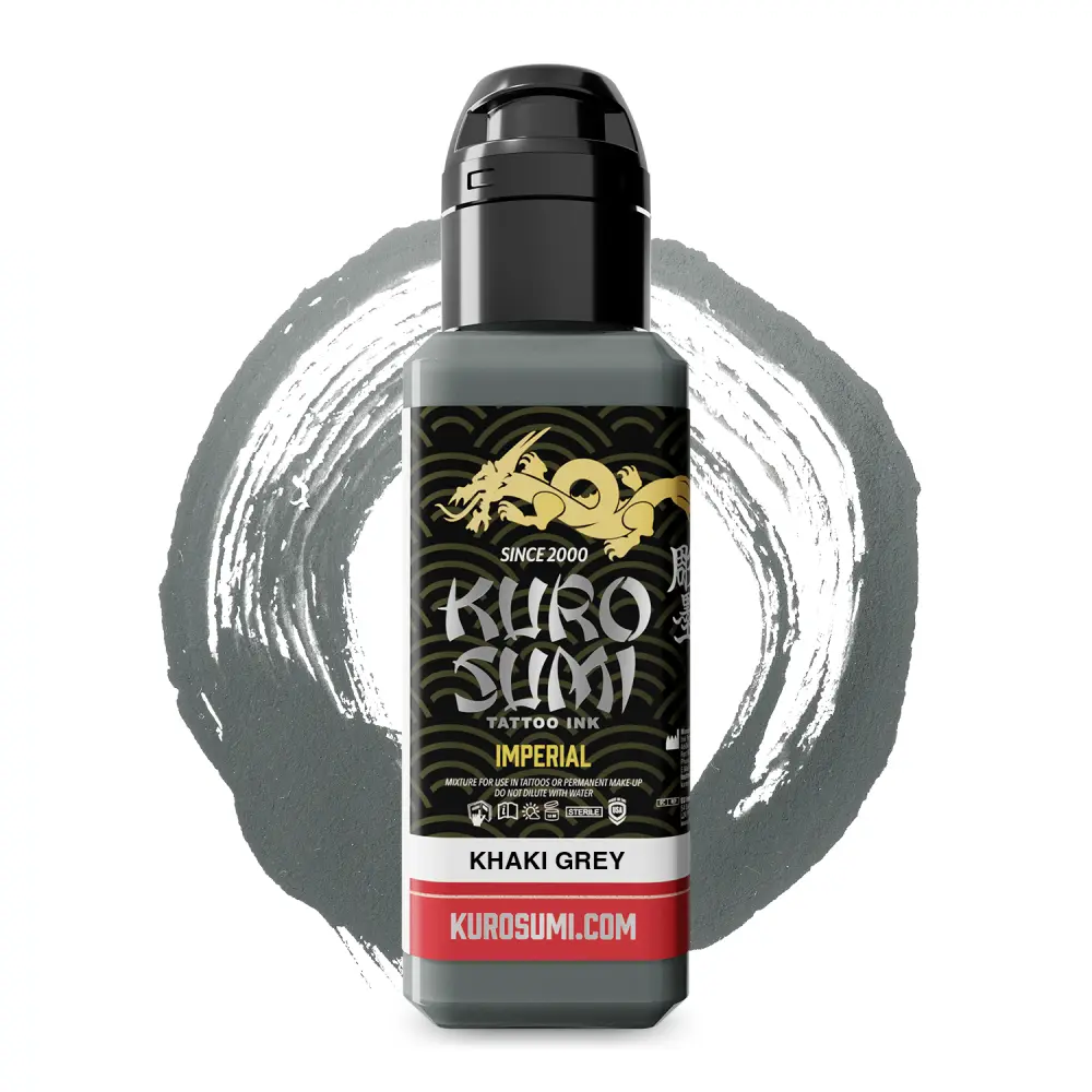 Kuro Sumi Imperial Tattoo Ink - Khaki Grey tus tatuaje
