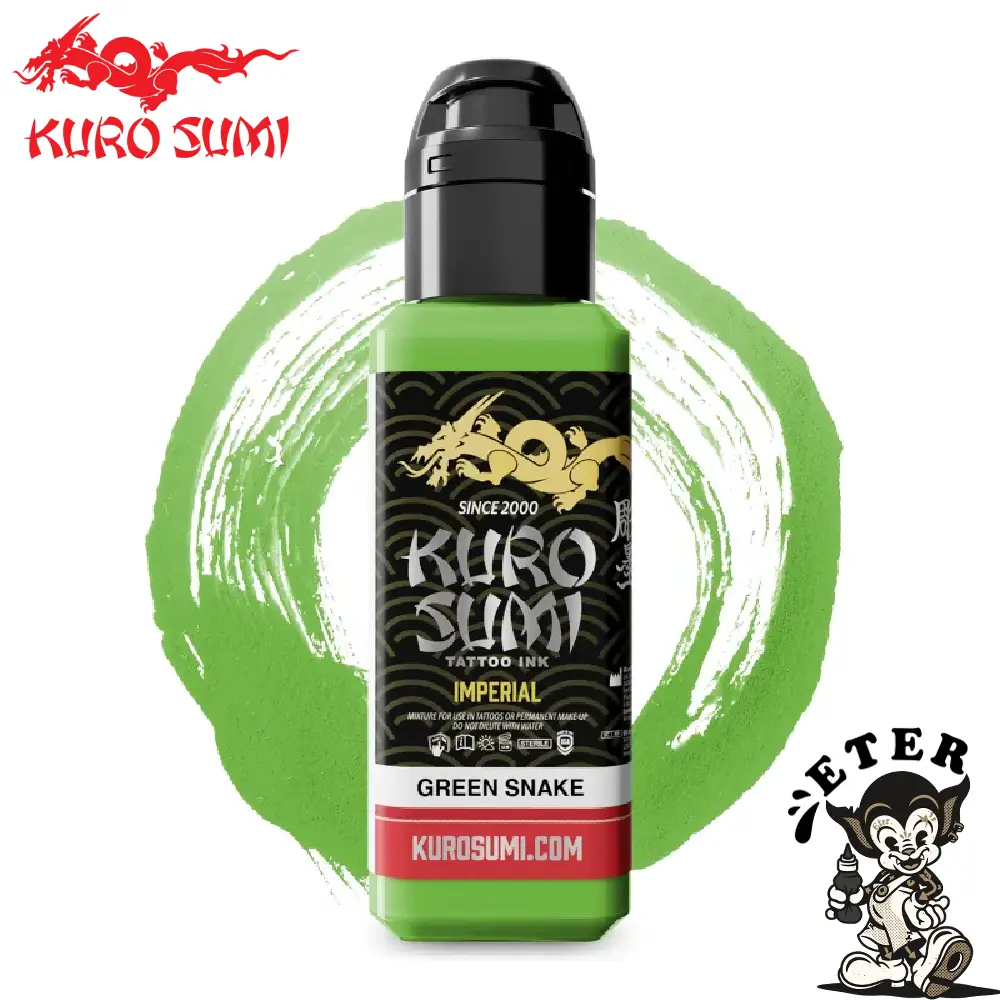 Kuro Sumi Imperial Tattoo Ink - Green Snake (EU REACH Version)