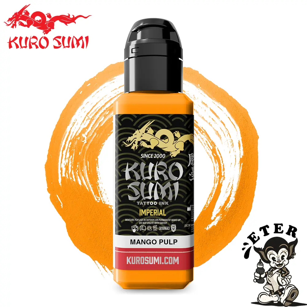 1Kuro Sumi Imperial Tattoo Ink - Mango Pulp tus tatuaje