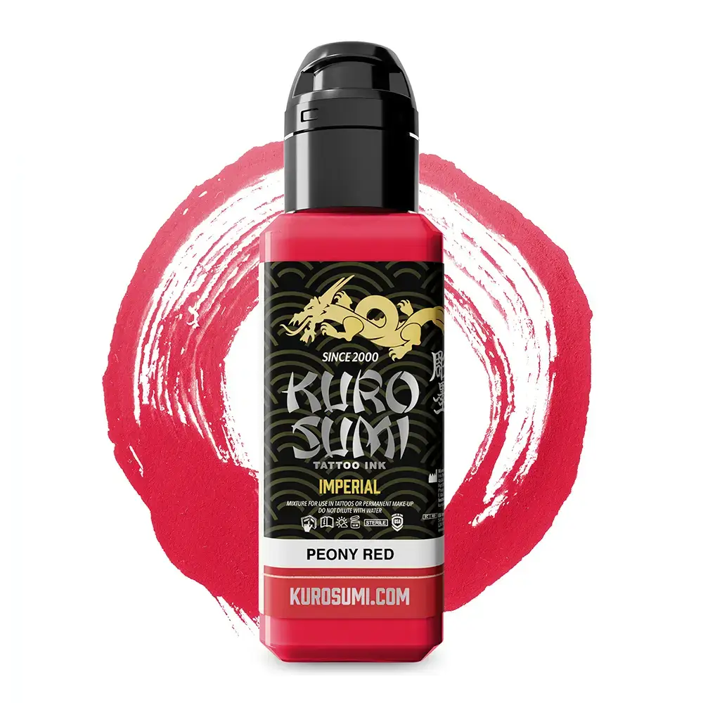 Kuro Sumi Imperial Tattoo Ink - Peony Red tus tatuaj